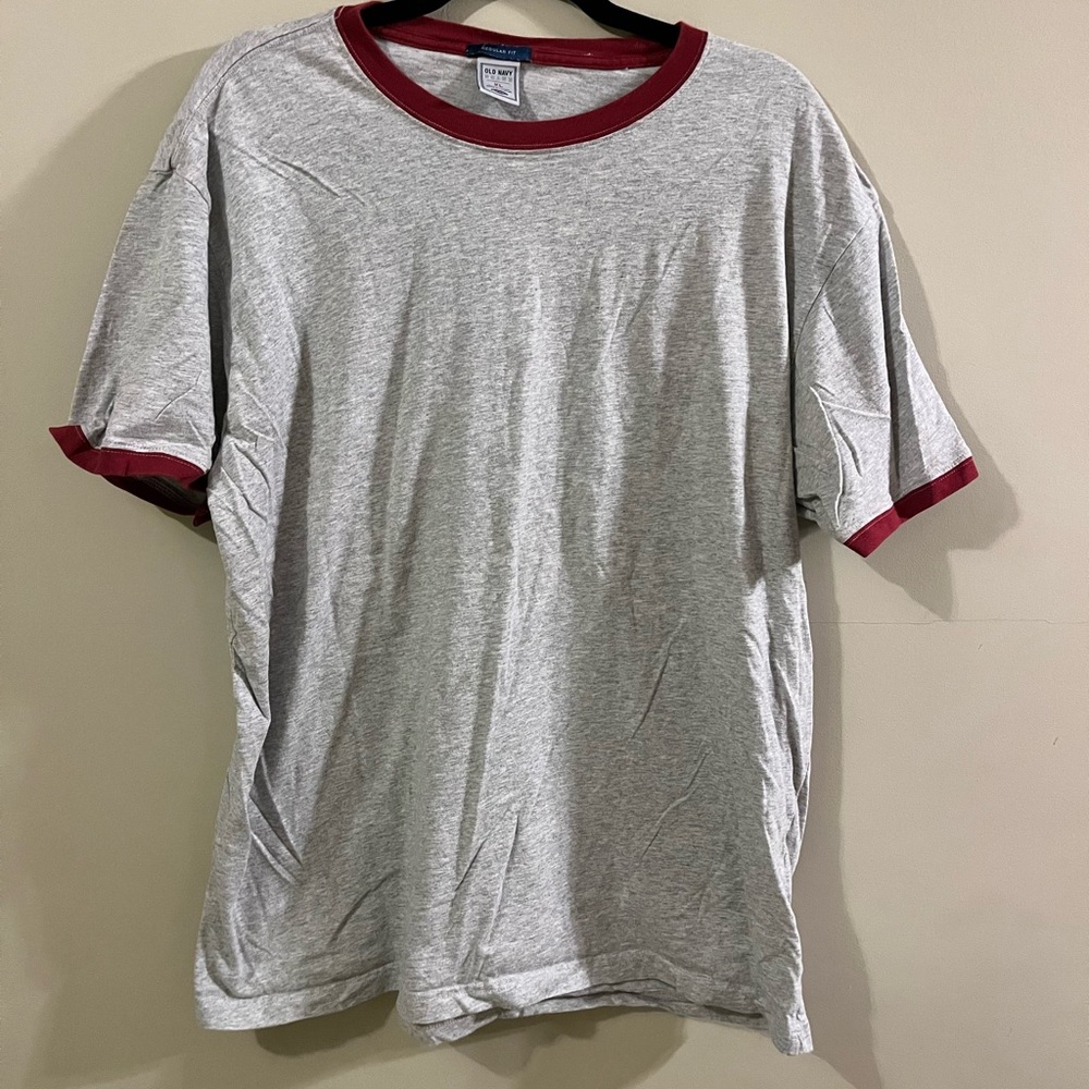 Gray and Red Men's Shirt